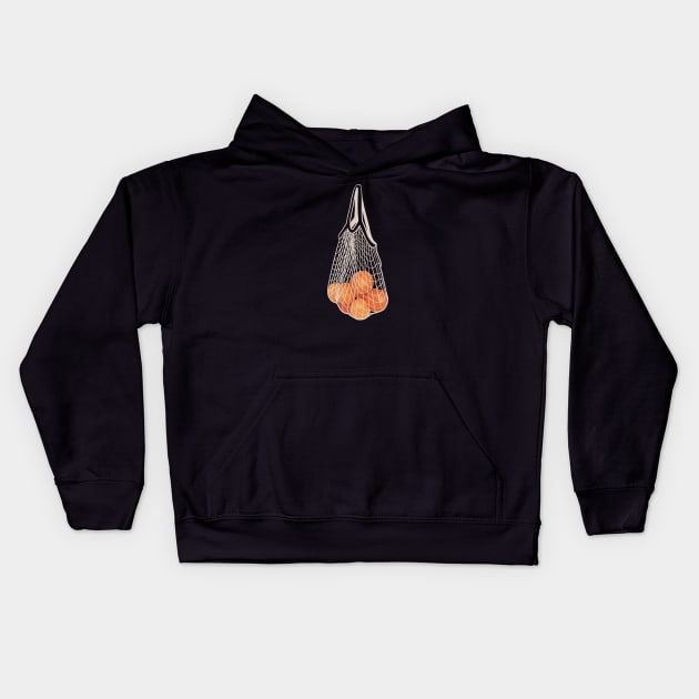 Farmers Market Oranges Kids Hoodie by amyisom17@gmail.com